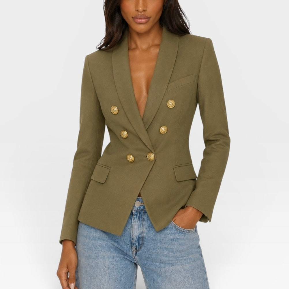 Balmain khaki Blazer (Size FR38/UK10)