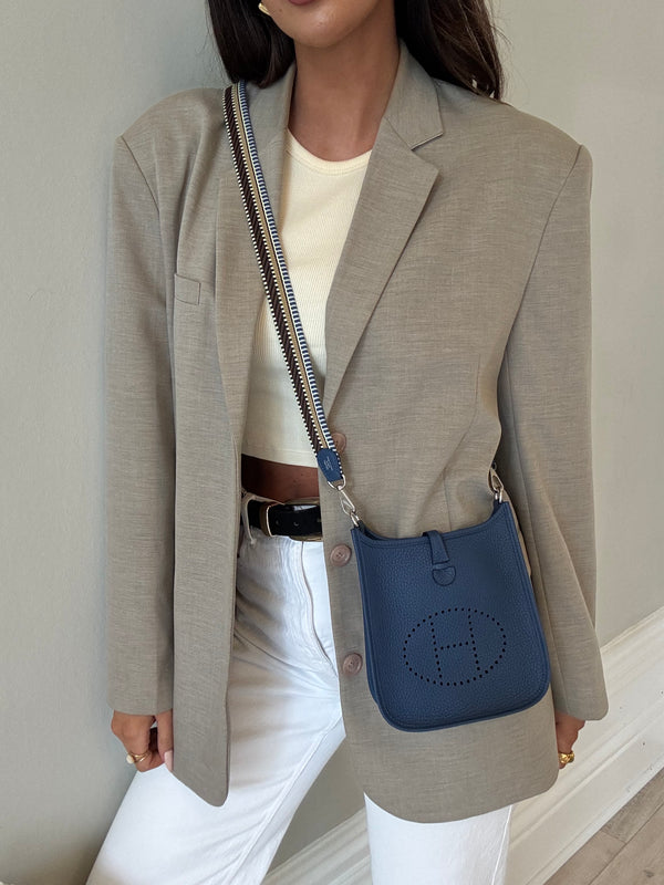 Hermès Evelyne TPM In Blue Tie With PHW