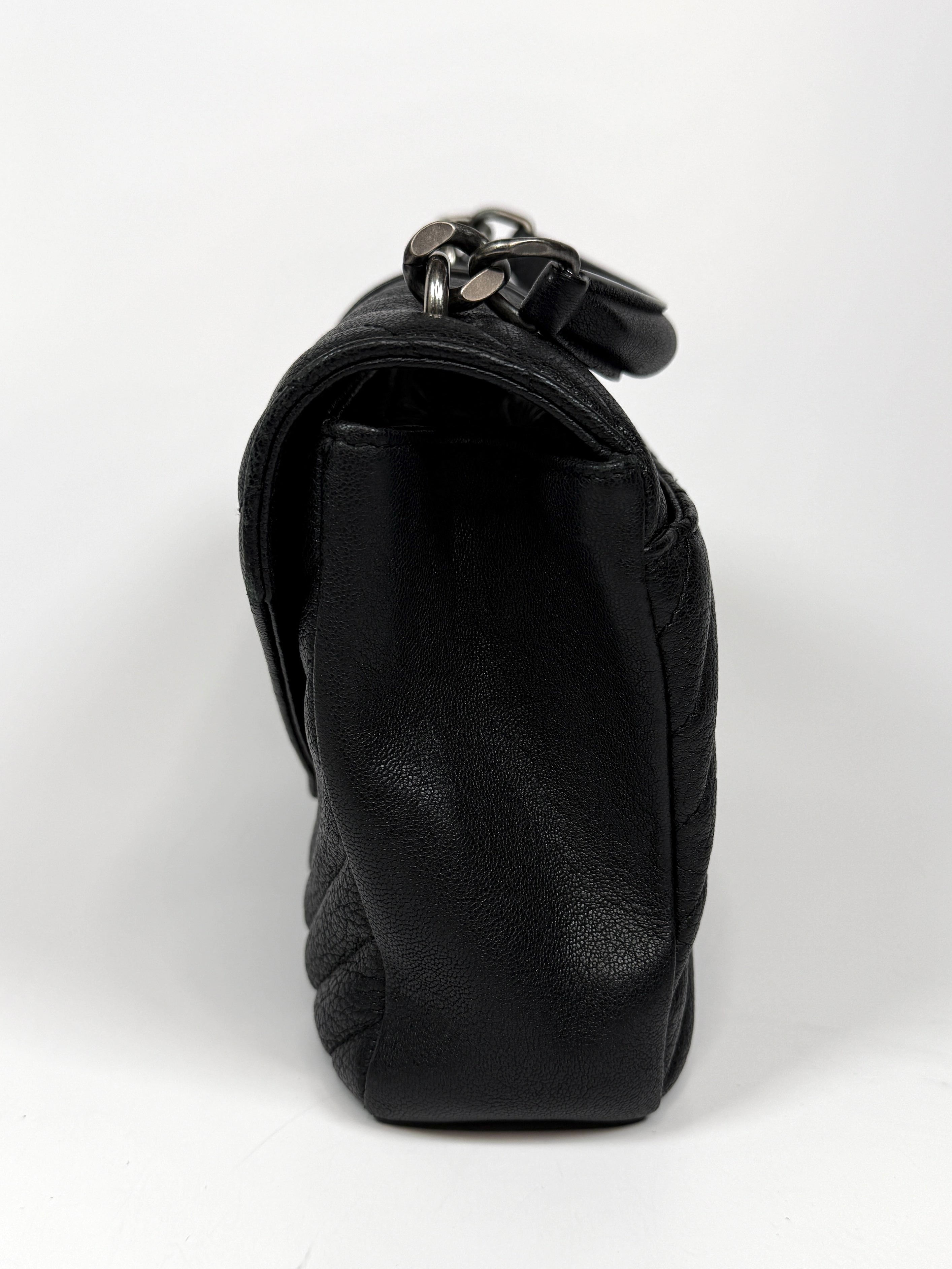 Saint Laurent Medium Black leather College Bag With Silver Hardware. Very Good Authentic and preloved condition. 