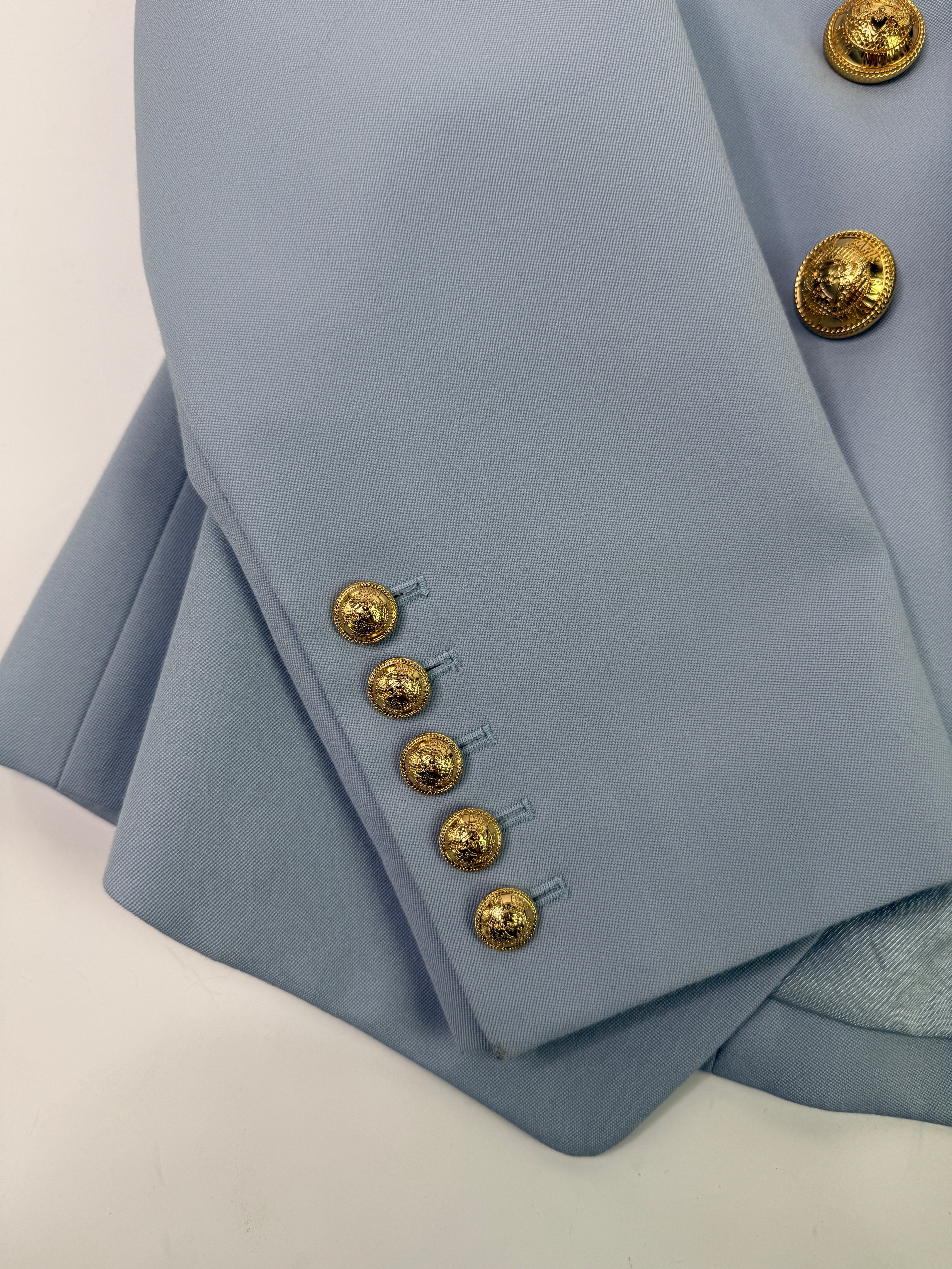 Balmain Powder Blue Blazer (Size FR46/UK18)