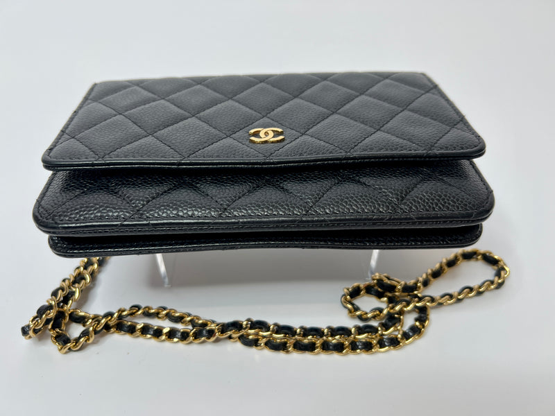 Chanel Wallet On Chain In Black Caviar Leather