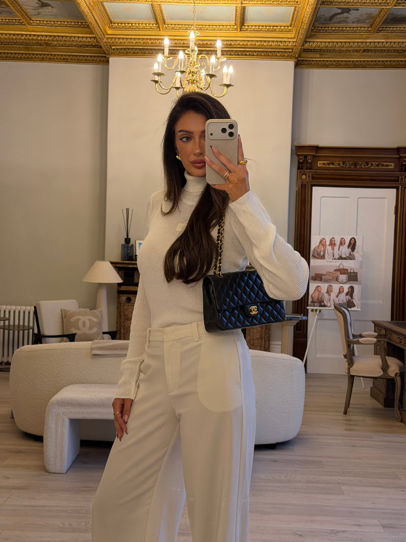 Chanel Medium Classic Double Flap Black Lambskin With GHW