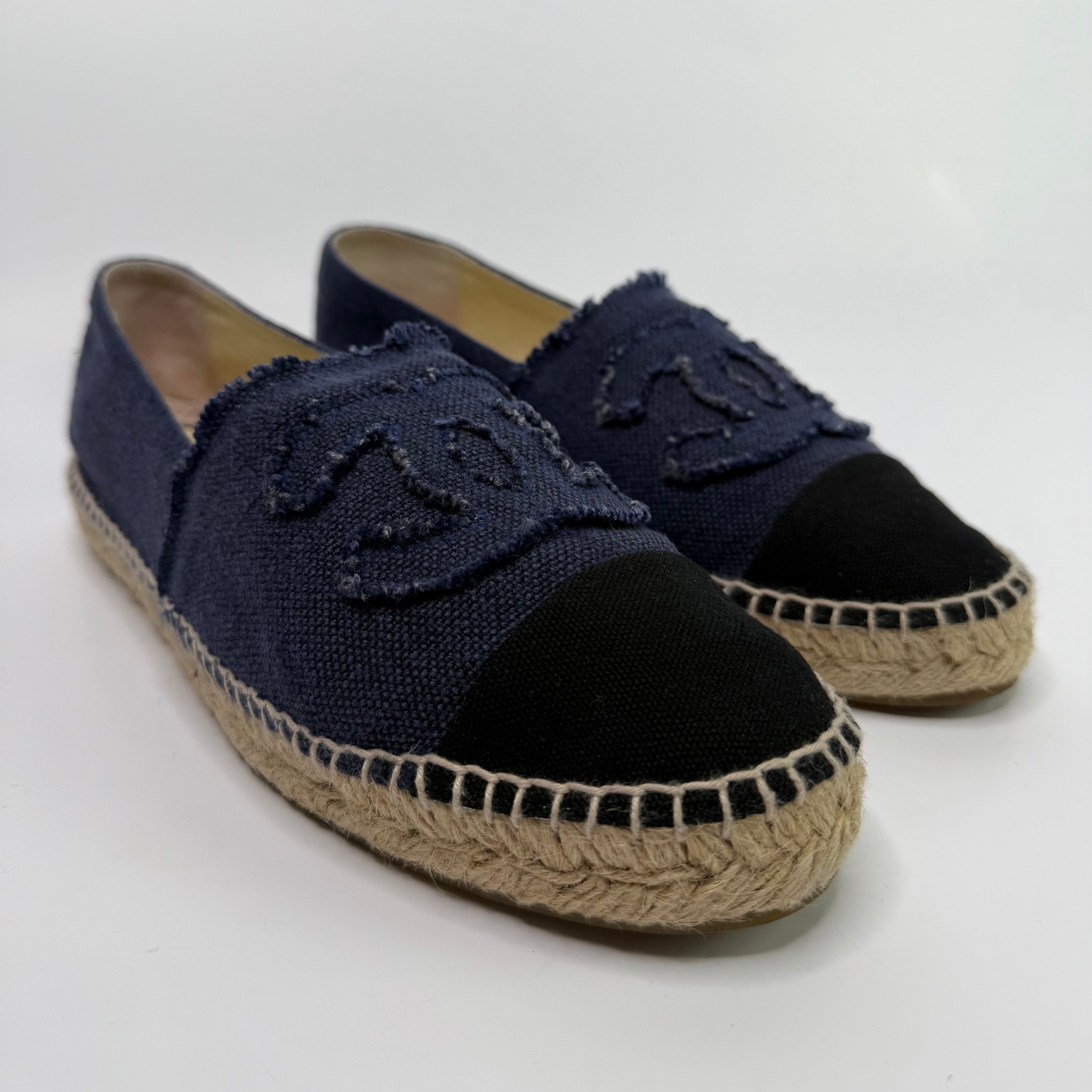 Chanel Blue Denim Espadrilles (Size 41/UK8)