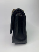 Chanel Black Lambskin Leather Jumbo Classic Double Flap GHW