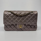 Chanel Iridescent Rose Medium Classic Double Flap With GHW