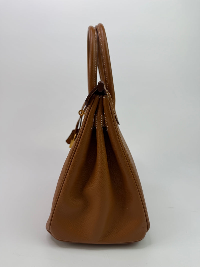 Hermès Birkin 30 In Gold Sellier Epsom Leather GHW