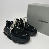 Balenciaga Triple S Black Trainers (Size 37/UK 4)