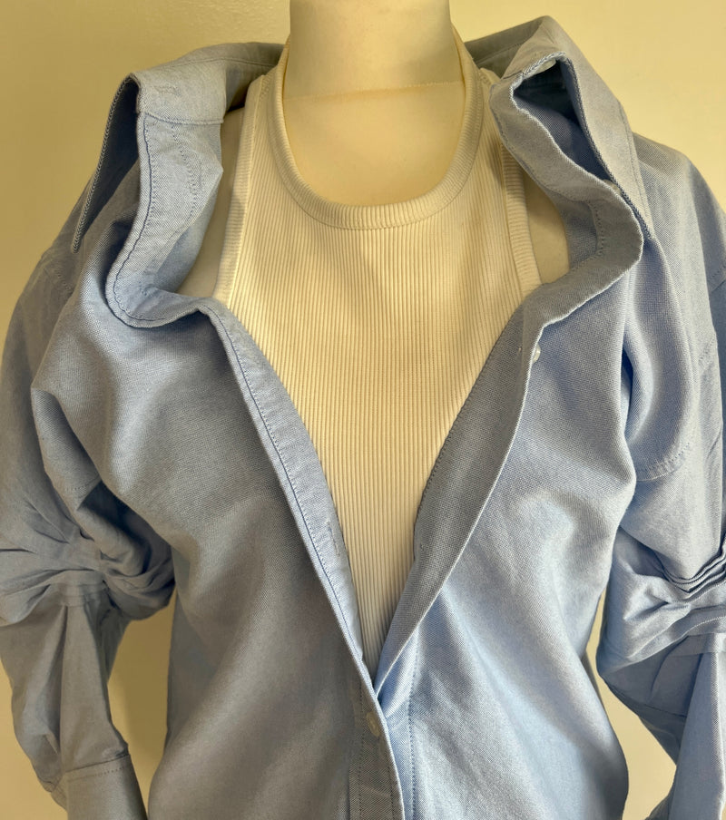 Alexander Wang Blue Shirt With Vest Insert  ( Size 2/ UK )