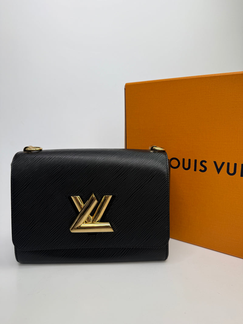 Louis Vuitton Black Epi Leather Twist MM Shoulder Bag