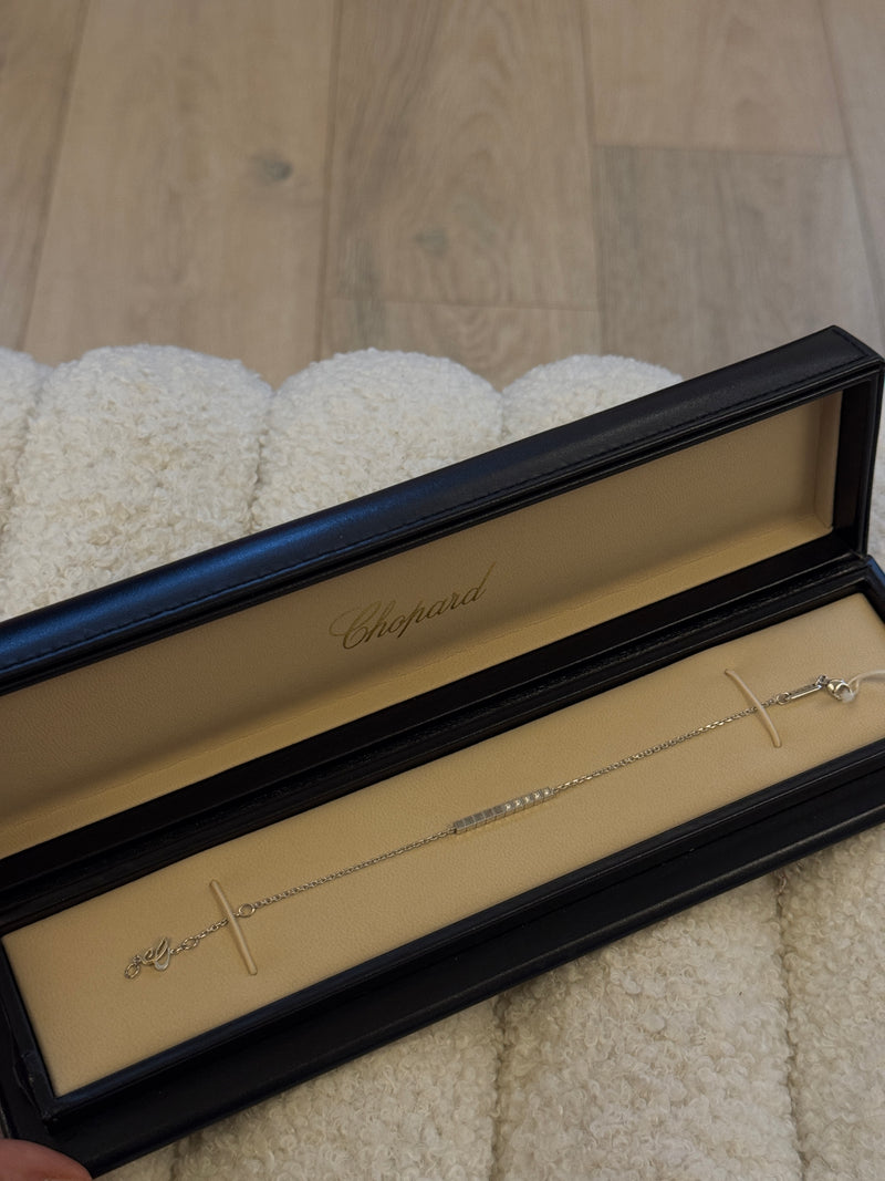 Chopard 18kt White Gold Ice Cube Pure Half Set Diamond Bracelet