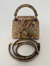 Louis Vuitton Capucines BB In Gold Python With GHW