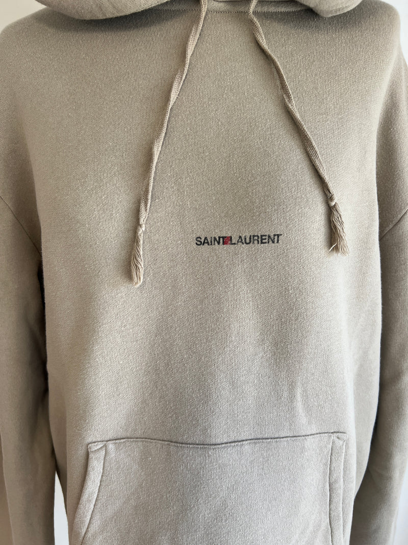 Saint Laurent Logo Print Hoodie (Size XL)