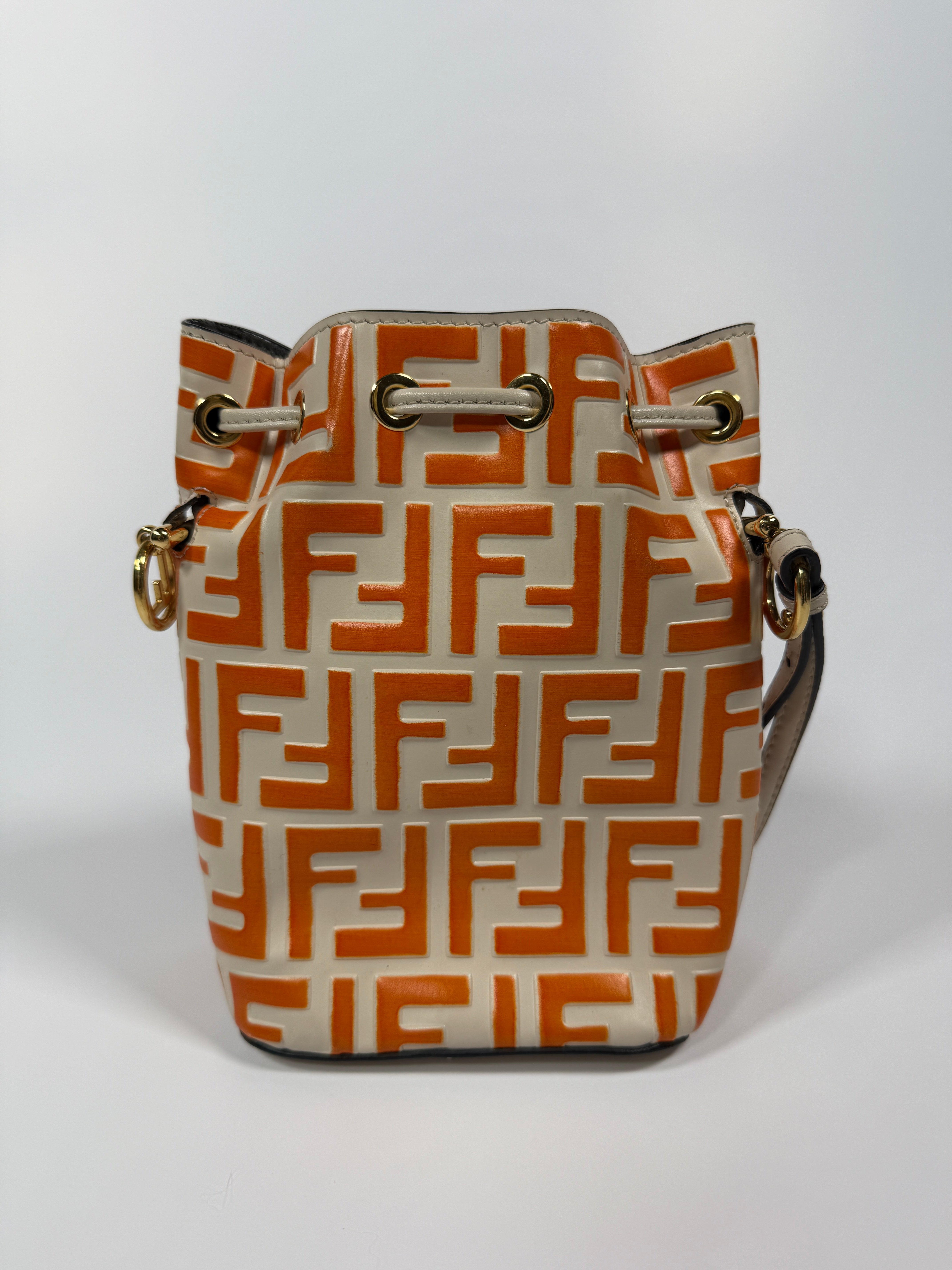 Fendi Mini Mon Tresor Bucket Bag orange