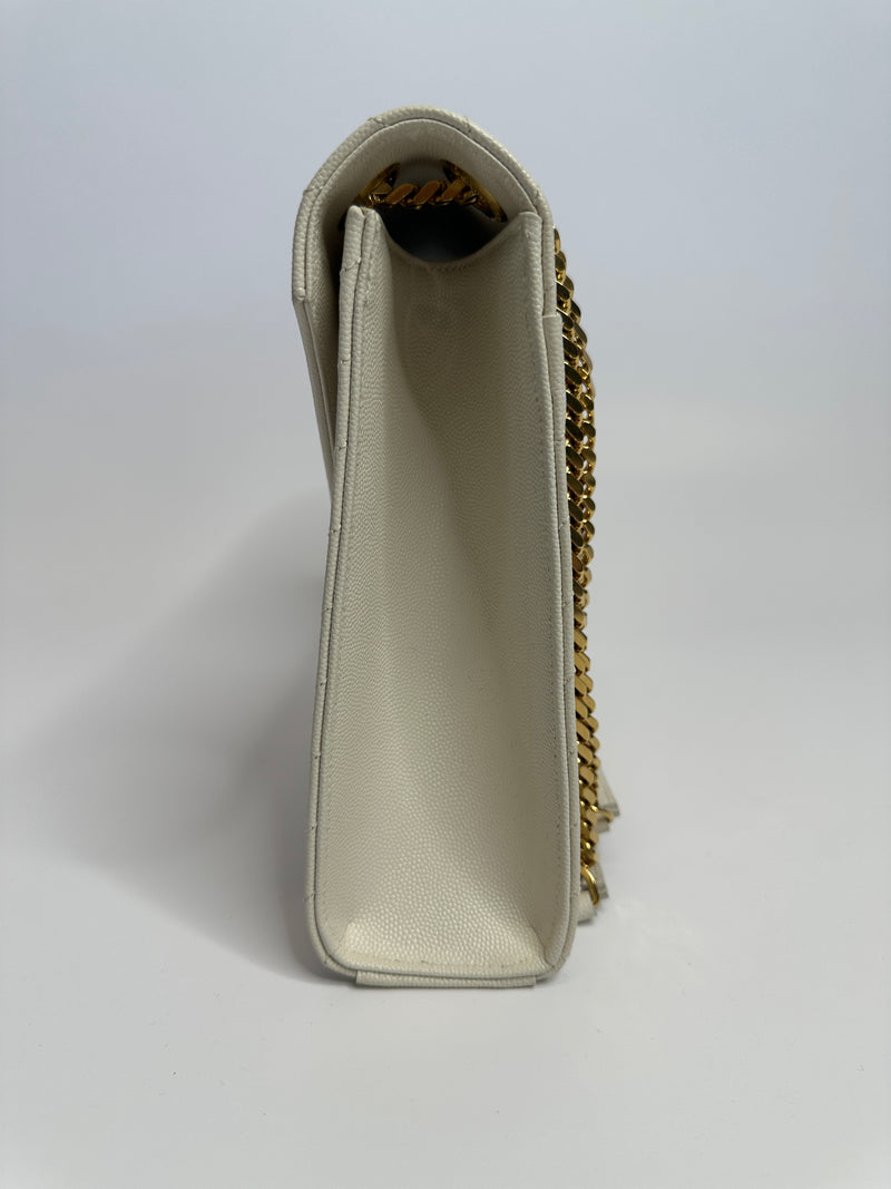 Saint Laurent Envelope Matelassé-Leather Shoulder Bag