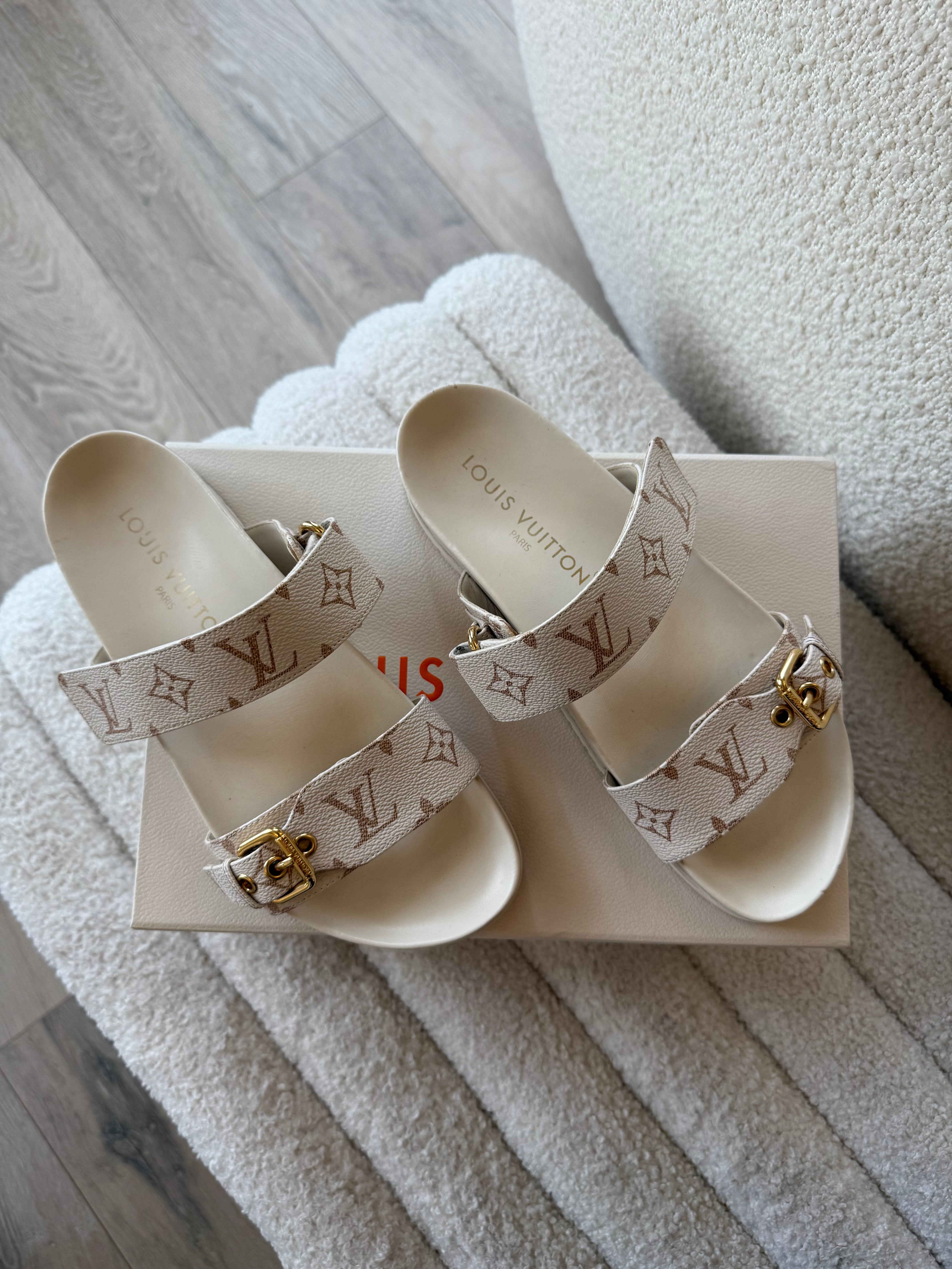 Louis Vuitton Bom Dia Flat  Mules (Size 40/UK7)