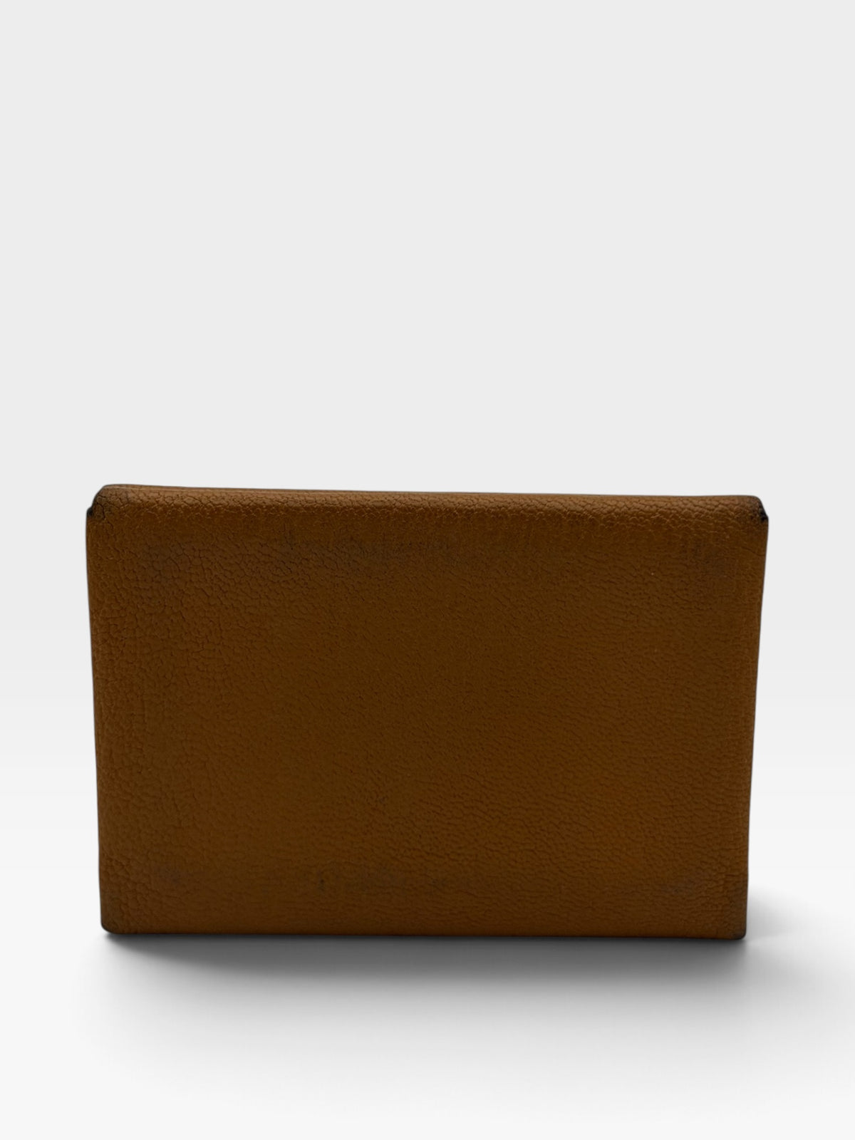 Hermès Calvi Duo Wallet In Biscuit & Mauve Sylvestre. 100% authentic and preloved in excellent condition