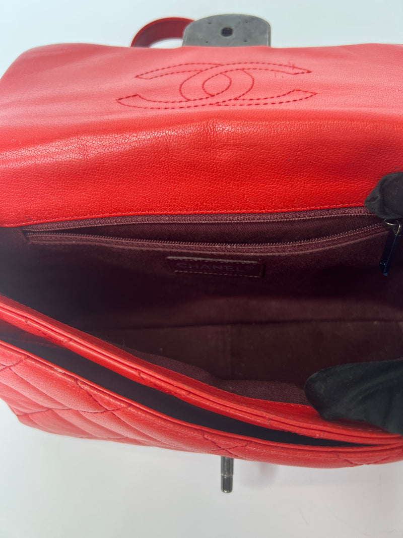 Chanel Limited Edition Red Leather Flap Bag