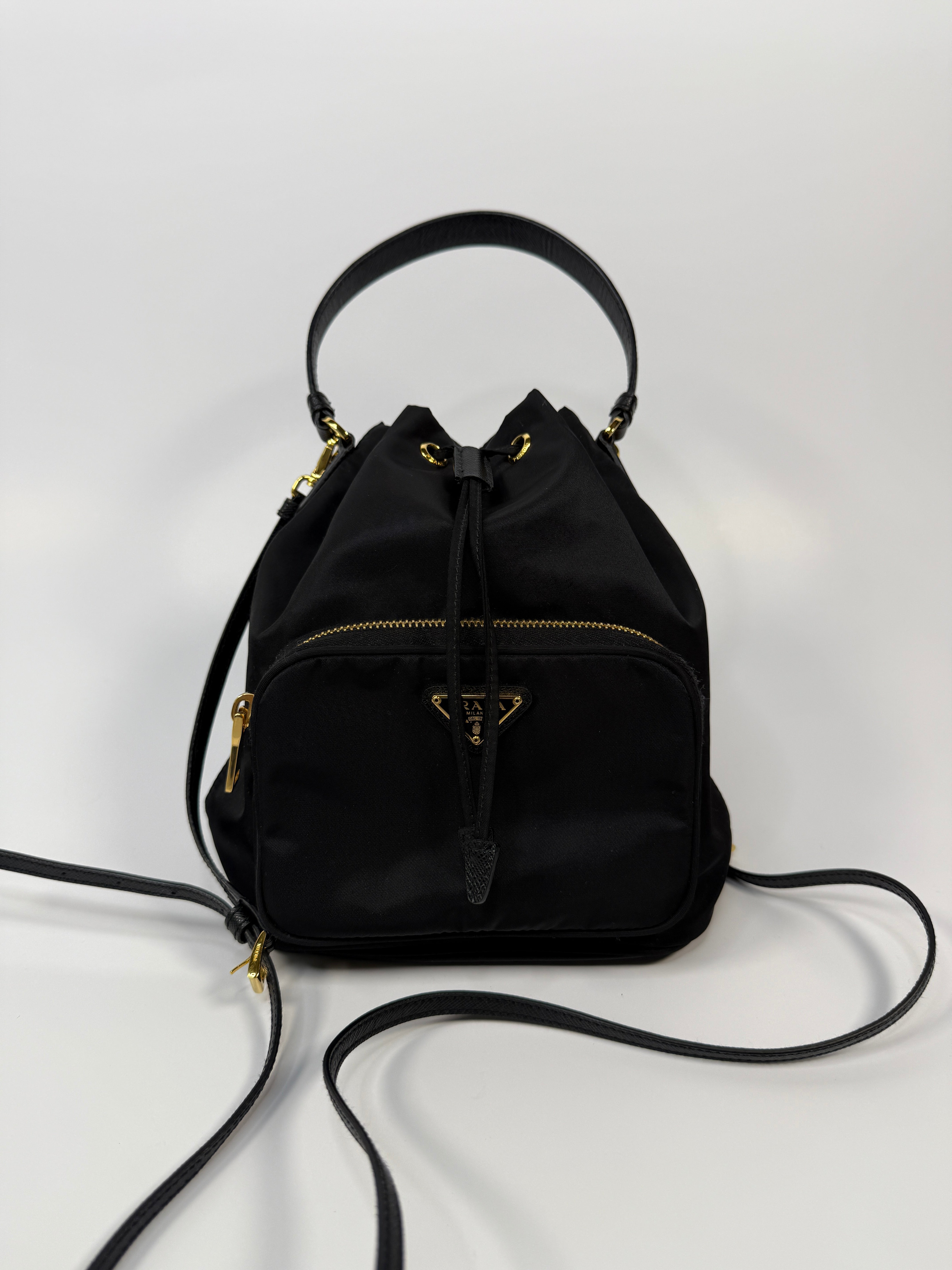 Prada Duet Re-Nylon Bucket Bag