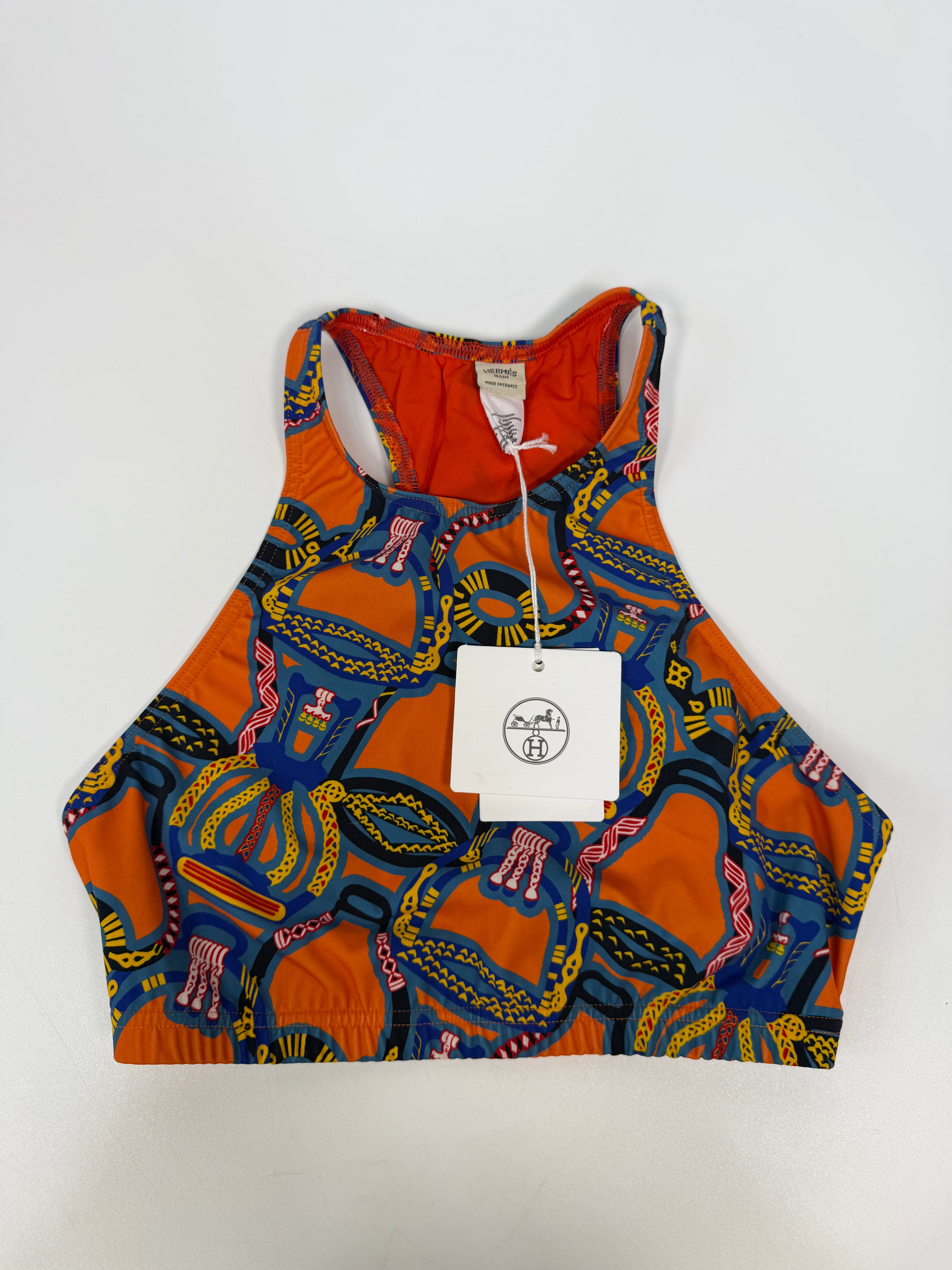 Hermès Printed Bikini Top (Size UK8 ). Authentic and preloved in excellent condition. 100% guarantee