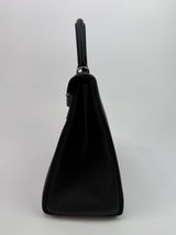 Hermès Kelly 28 Retourne Black Togo Leather With Palladium Hardware