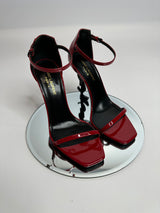 Saint Laurent Red Opyum Sandals (Size 38.5 /UK 5.5 )