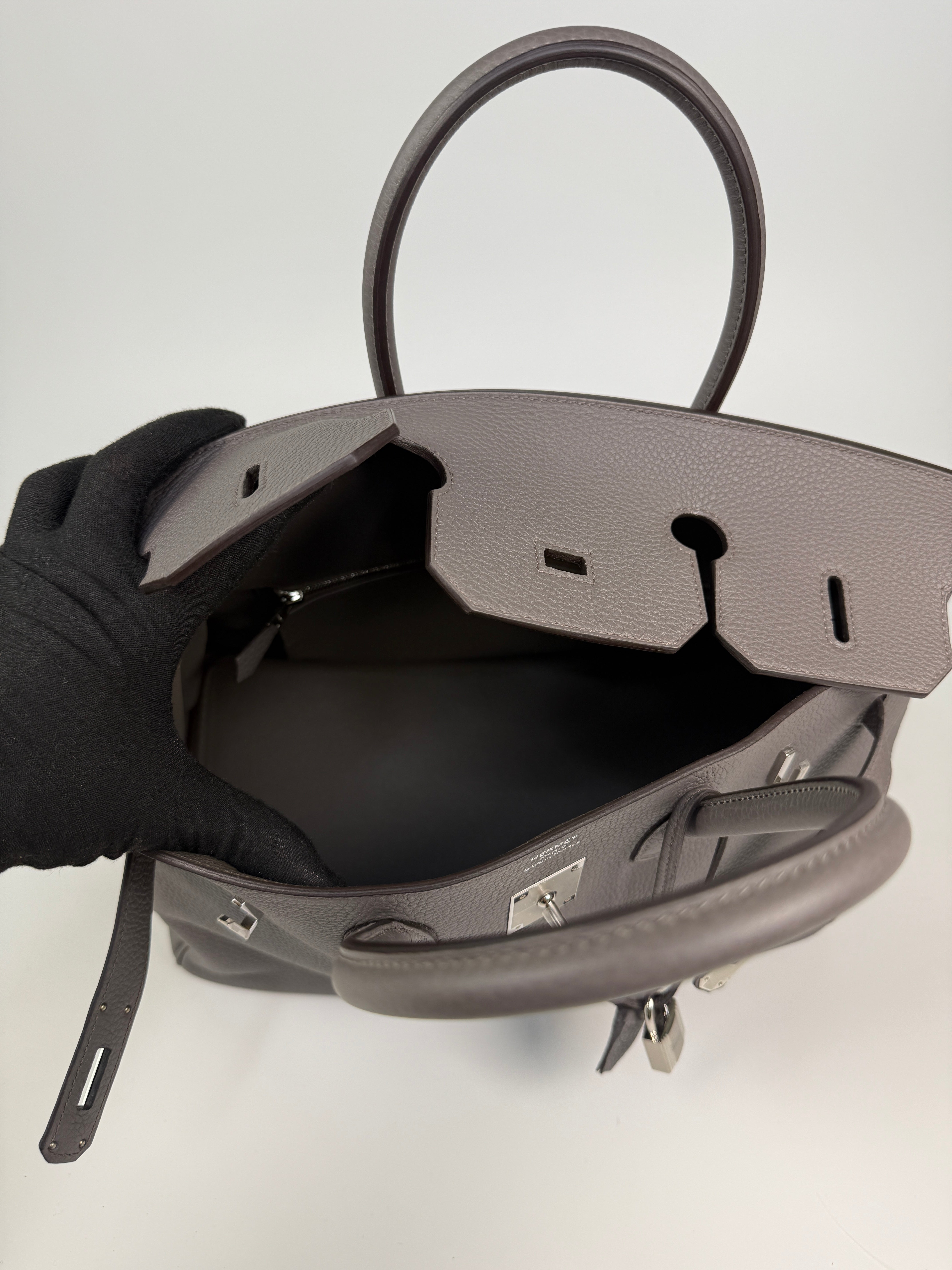 Hermès Birkin 35 In Gris Etain Togo Leather With Palladium Hardware