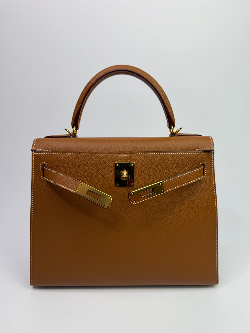 Hermès Kelly 28 Gold Sellier Epsom Leather With GHW