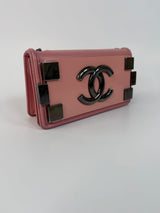 Chanel pink plexiglass Horizontal Boy Brick Bag