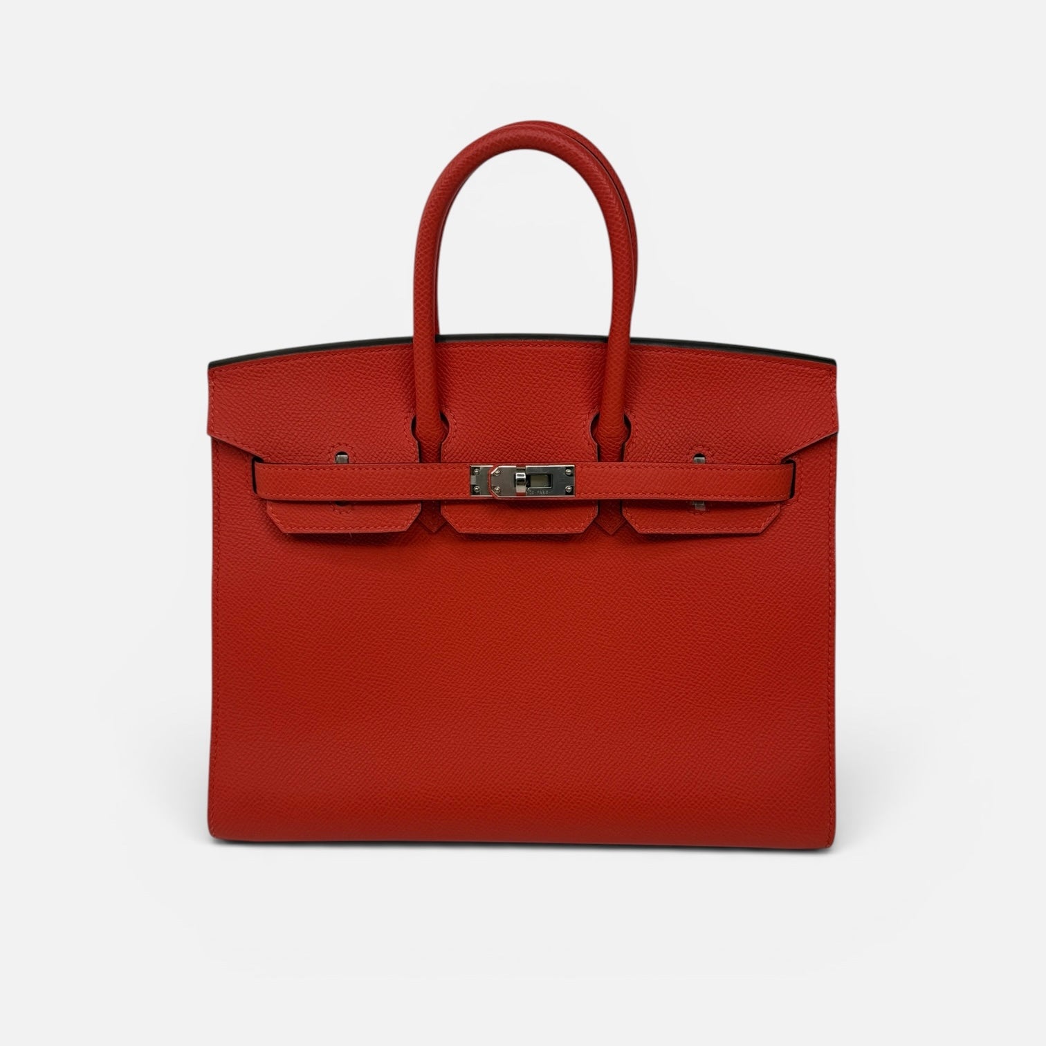 Hermès Birkin 25 Sellier In Capucine Epsom Leather With Palladium Hardware