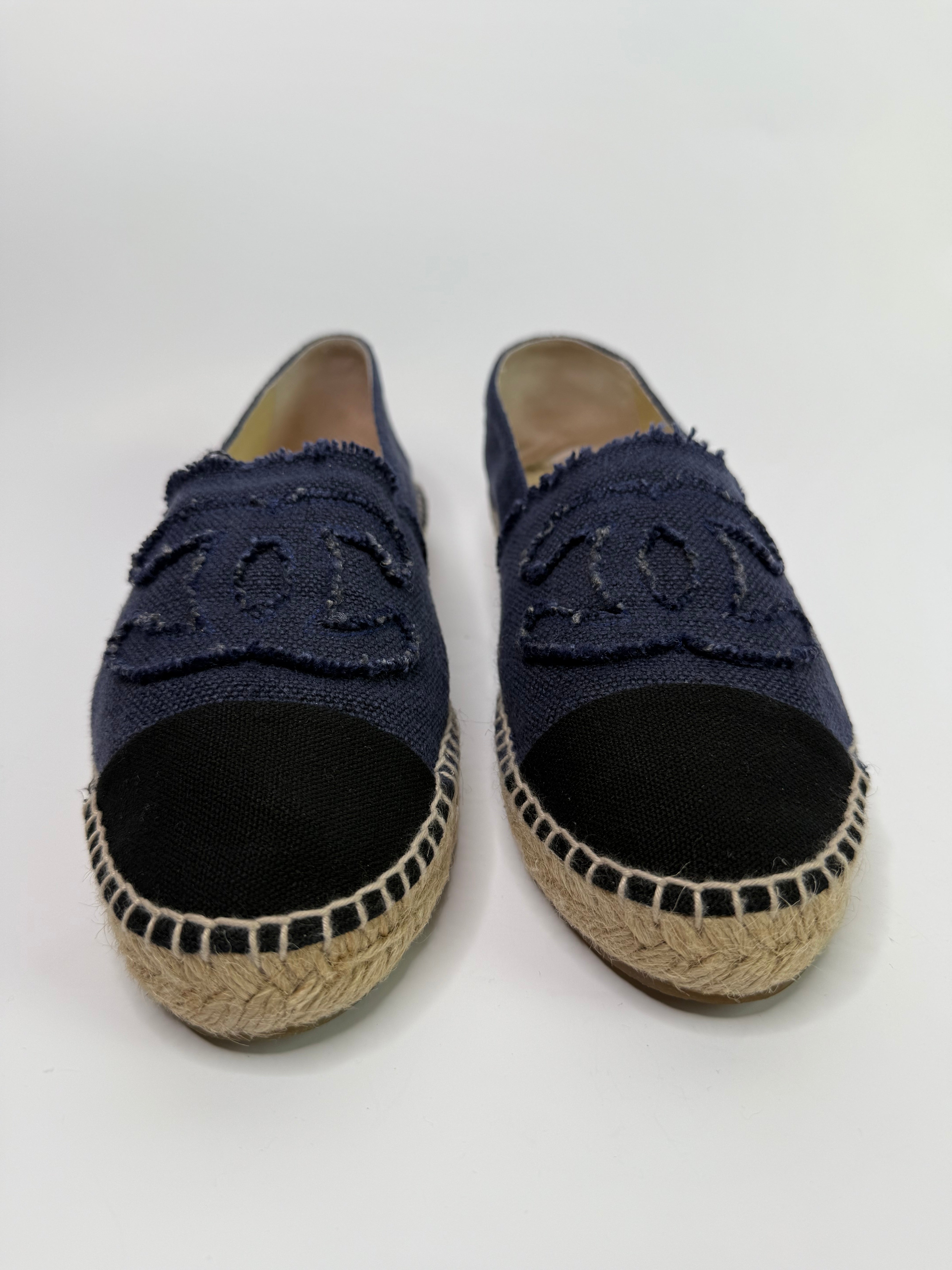 Chanel Blue Denim Espadrilles (Size 41/UK8)
