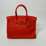 Hermès Birkin 35 Red Togo Leather With Palladium Hardware