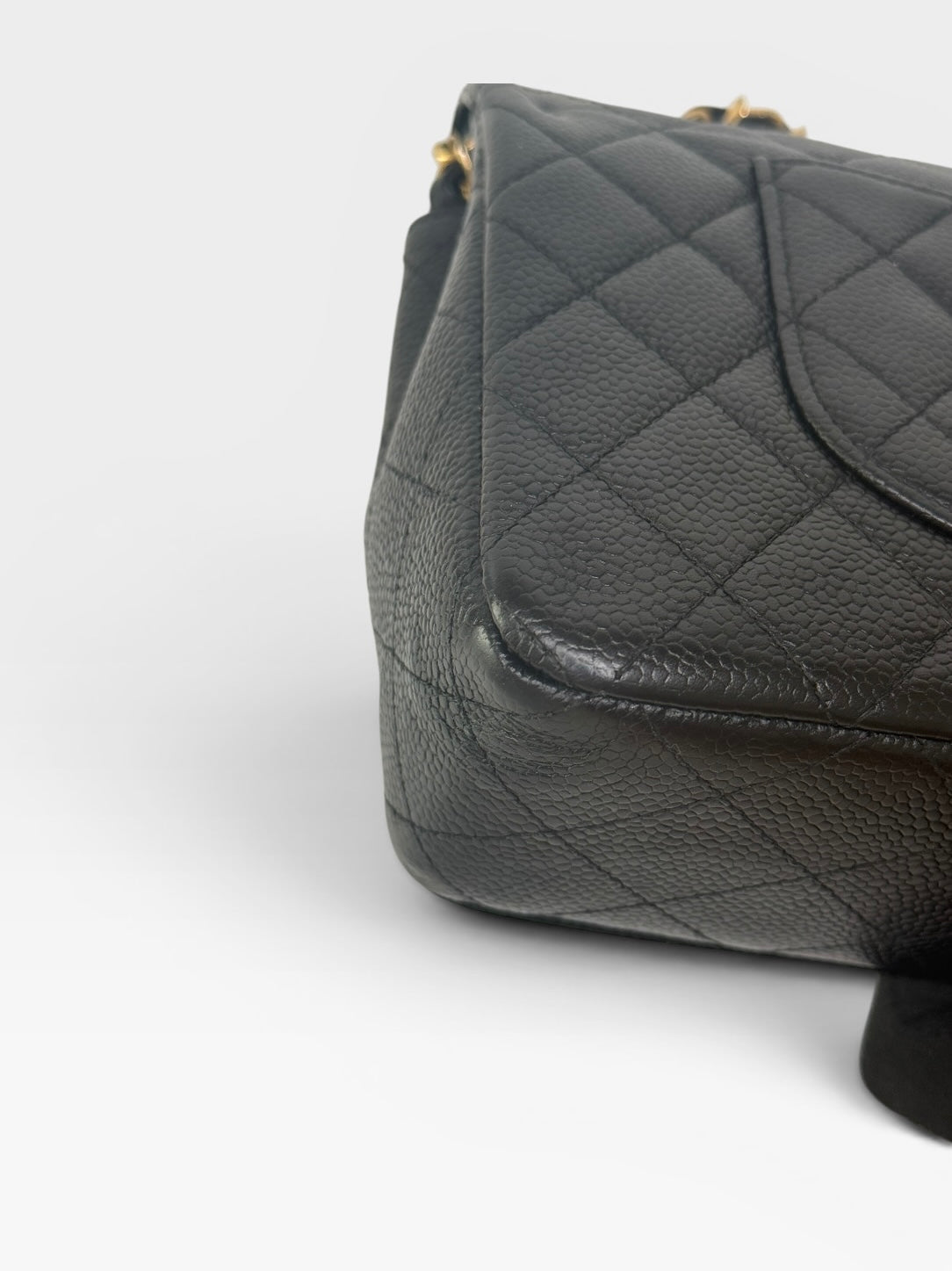 Chanel Medium Classic Double Flap Black Caviar Leather With Gold Hardware
