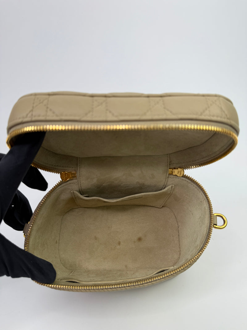 Christian Dior Cannage Lambskin Small Dior Vanity Case