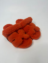 Hermès Fur Chypre Sandals (Size 40/UK 7)