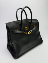 Hermès Birkin 35 Black Ardennes Leather With GHW
