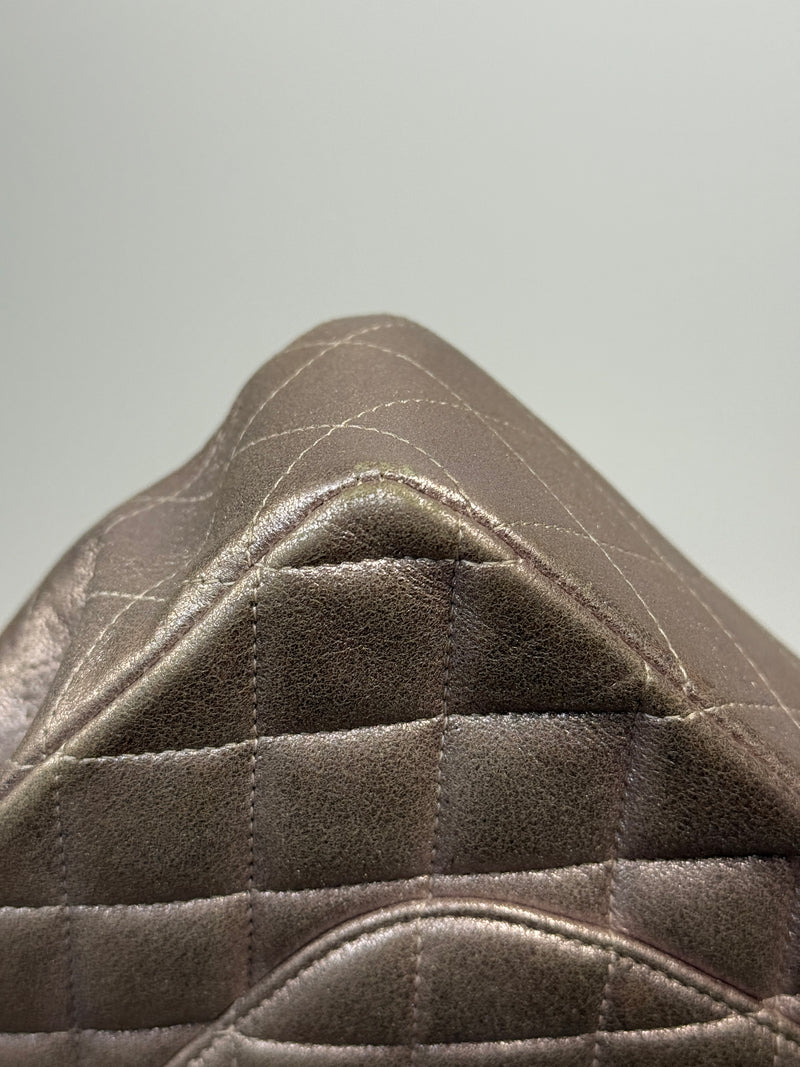 Chanel Iridescent Rose Medium Classic Double Flap With GHW