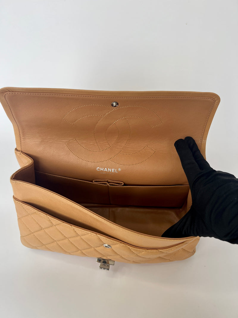 Chanel Beige Coated Lambskin Re Issue Flap Bag
