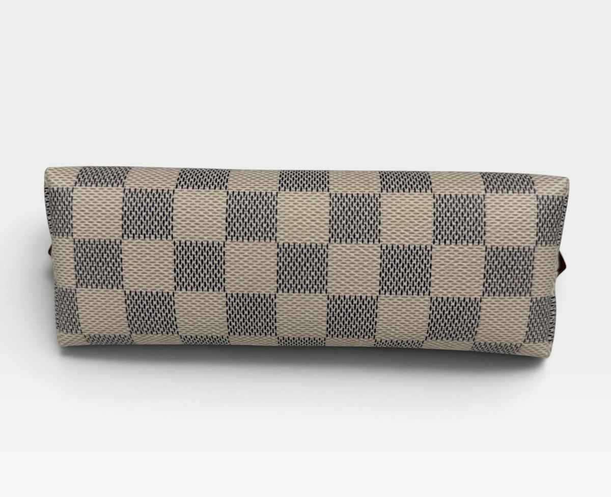 Louis Vuitton Pochette Cosmetique In Damier Azur Canvas With Gold Hardware. 100% authentic and preloved in excellent condition