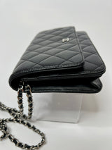 Chanel Wallet On Chain In Black Lambskin Leather