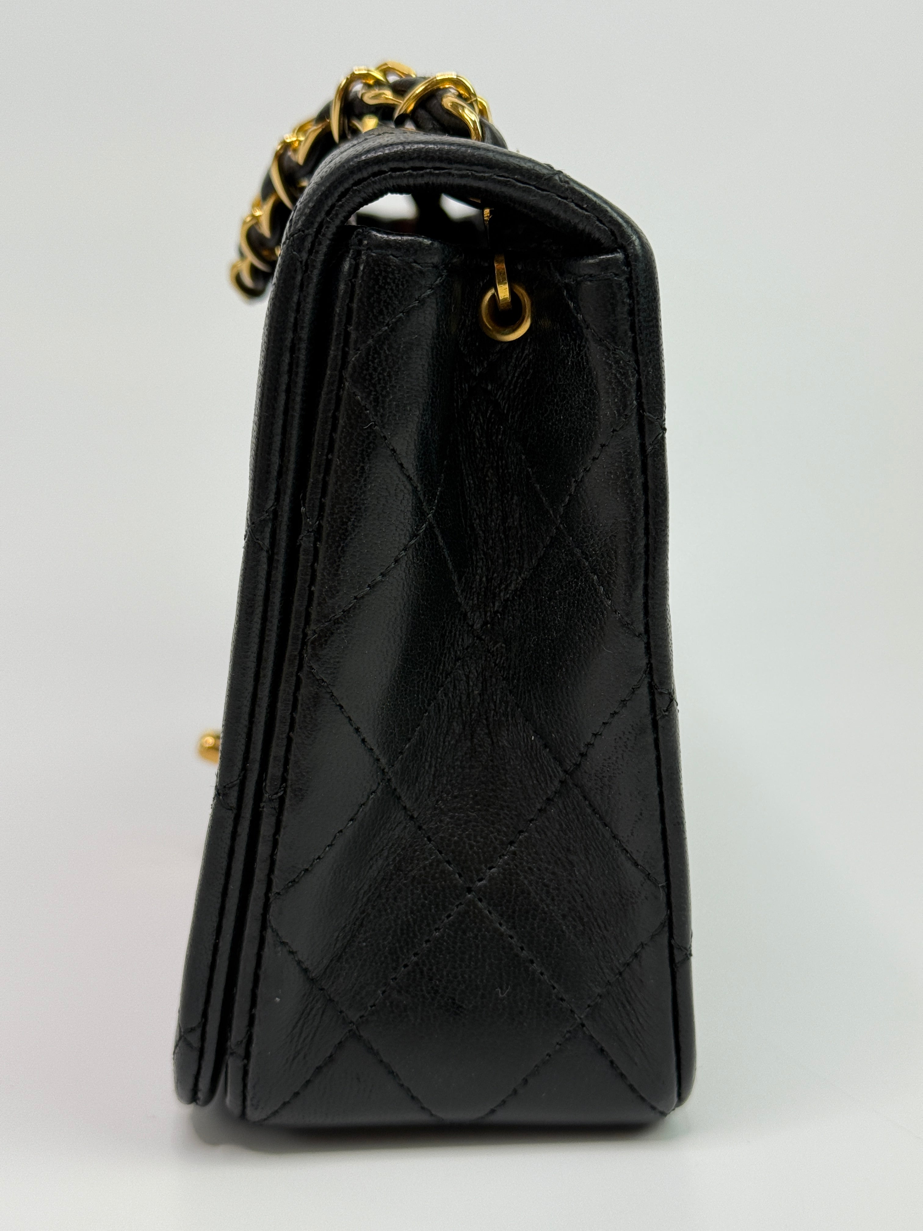 Chanel Vintage Black Lambskin Flap Bag