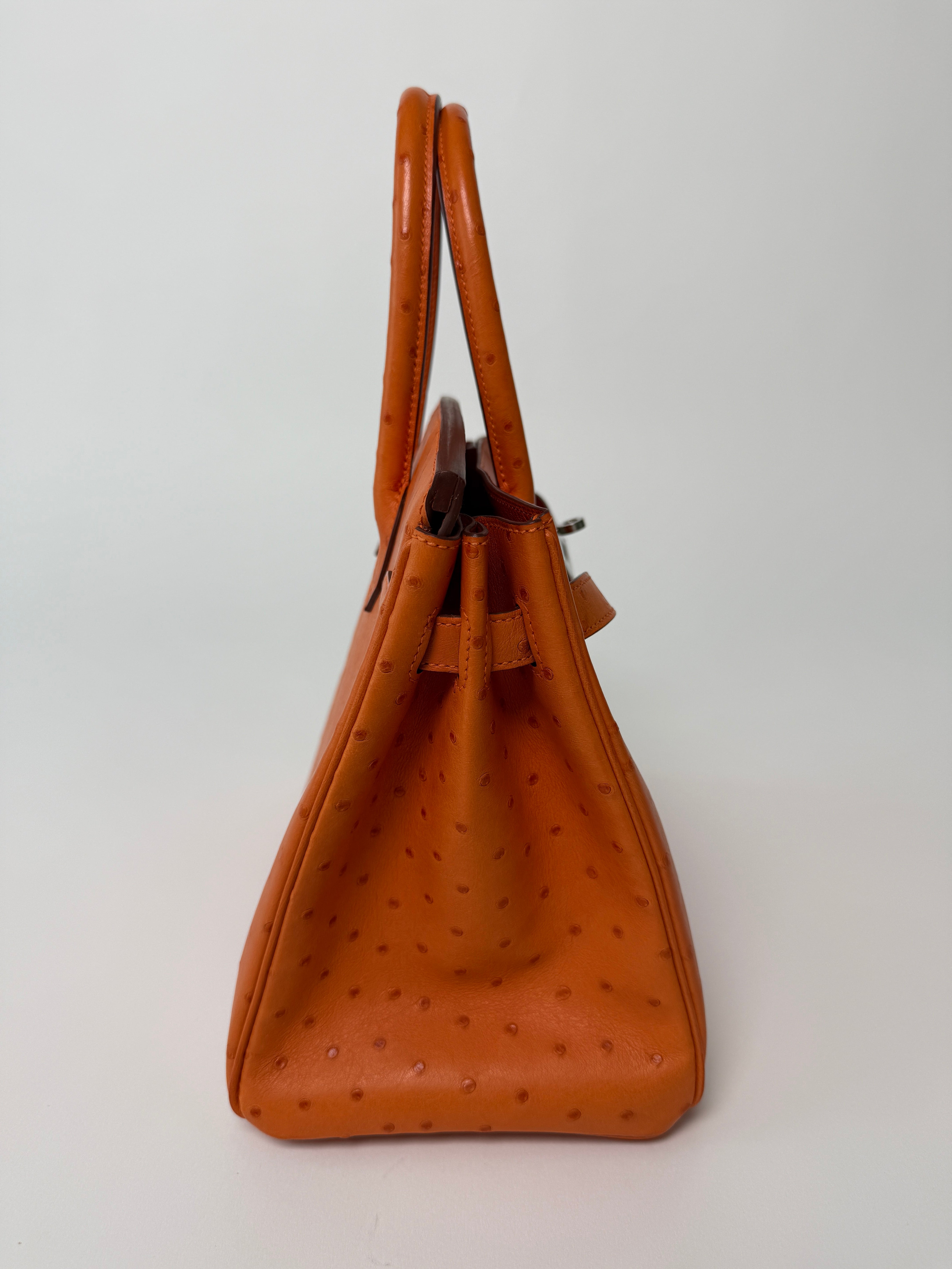 Hermès Birkin 30 In Orange Ostrich