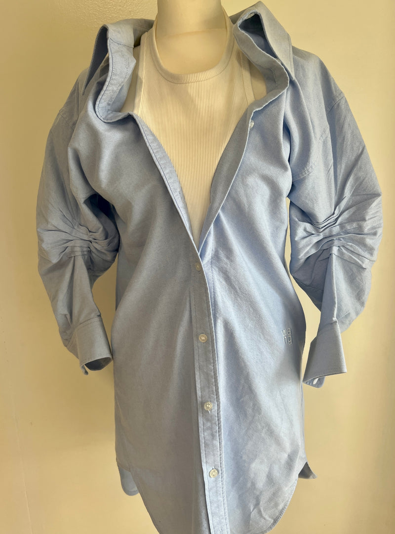 Alexander Wang Blue Shirt With Vest Insert  ( Size 2/ UK )