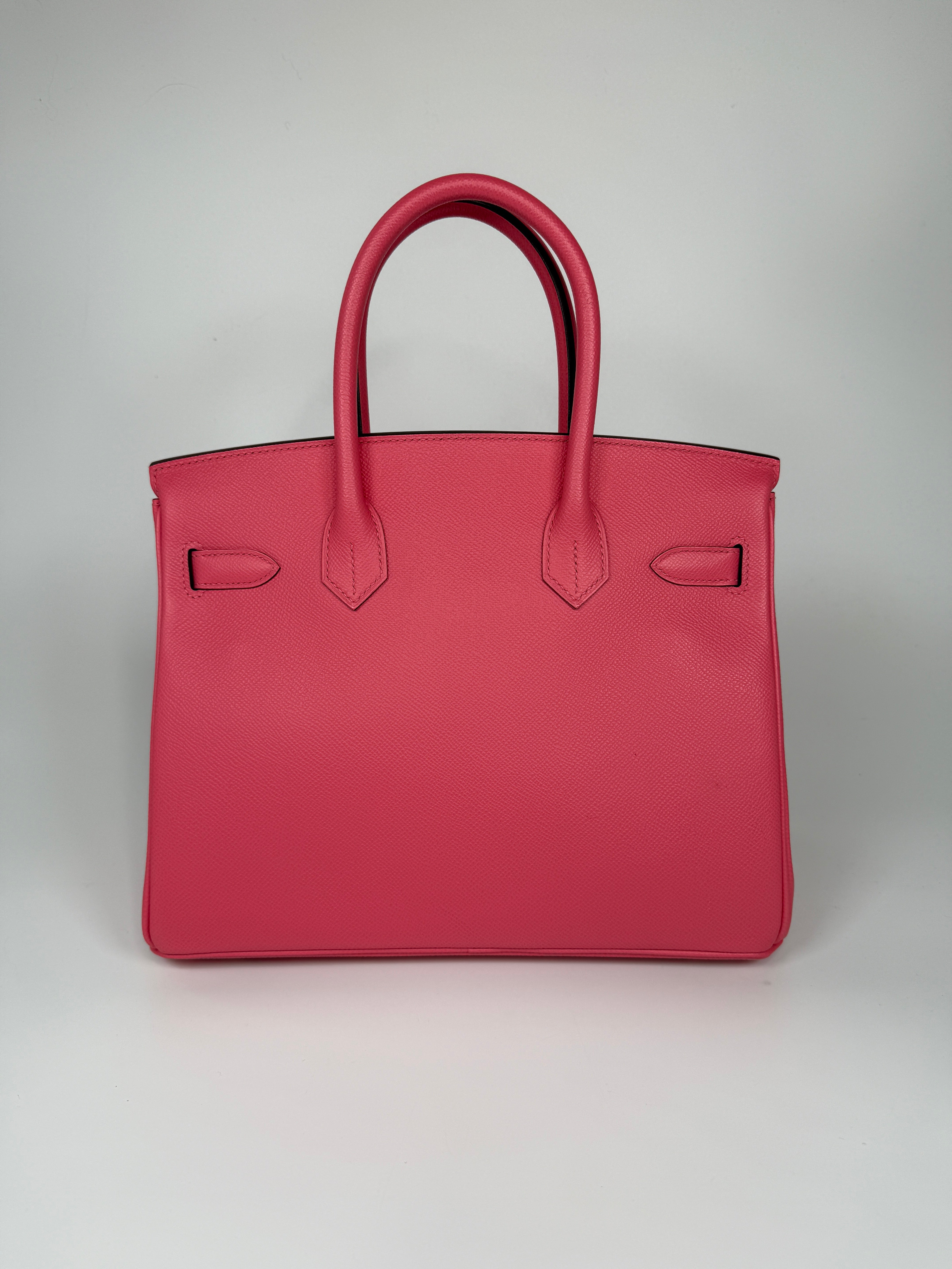 Authentic and preloved Hermès Birkin 30 In Rose Azalee Epsom Leather With PHW Very Good Condition