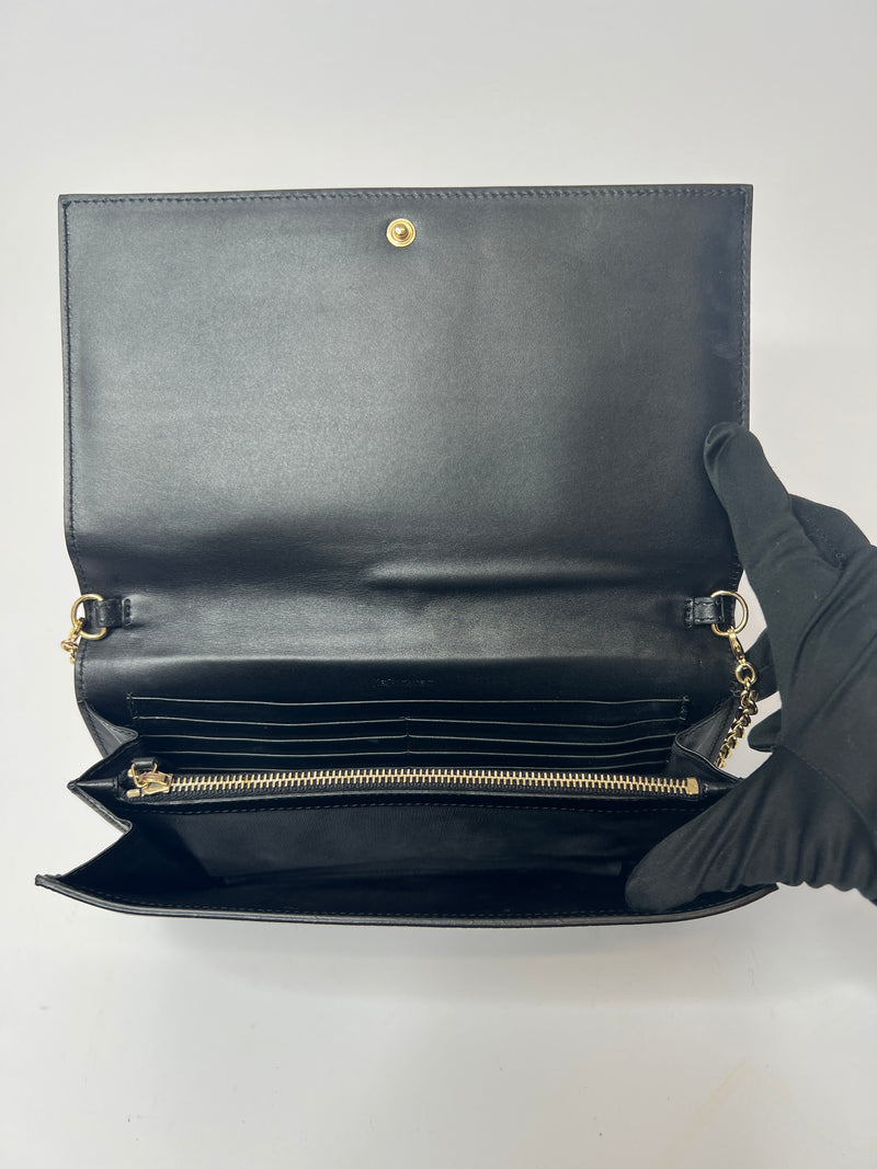 Saint Laurent Belle De Jour Leather Clutch