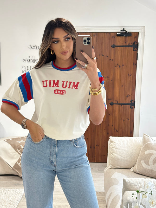 Miu Miu Jersey T-shirt (Size S / UK 10)