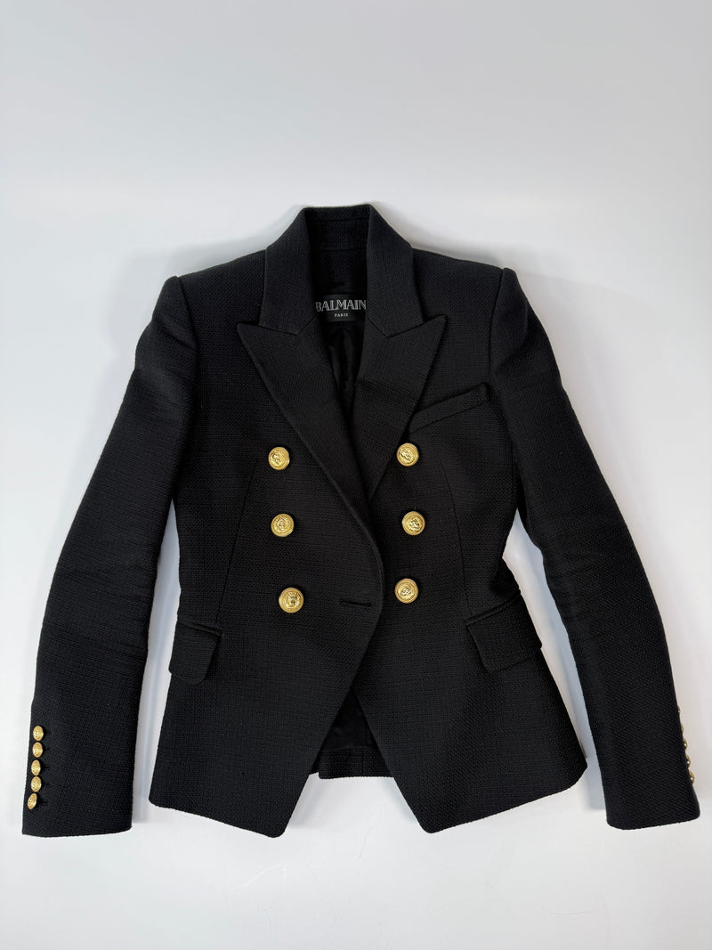 Balmain Black Blazer (Size34/UK6)