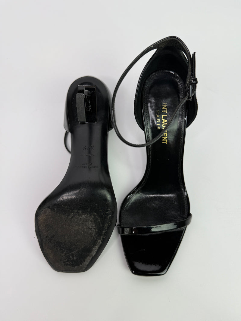 Saint Laurent Black Opyum Sandals (Size 38/UK 5)