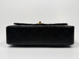 Chanel Medium Classic Double Flap Black Lambskin With GHW