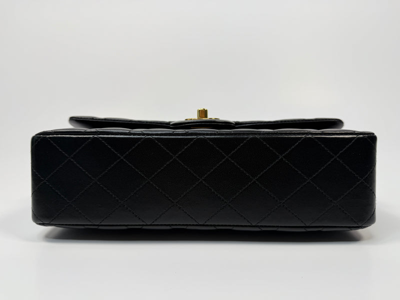 Chanel Medium Classic Double Flap Black Lambskin With GHW