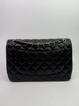 Chanel Jumbo Black Lambskin Leather With SHW